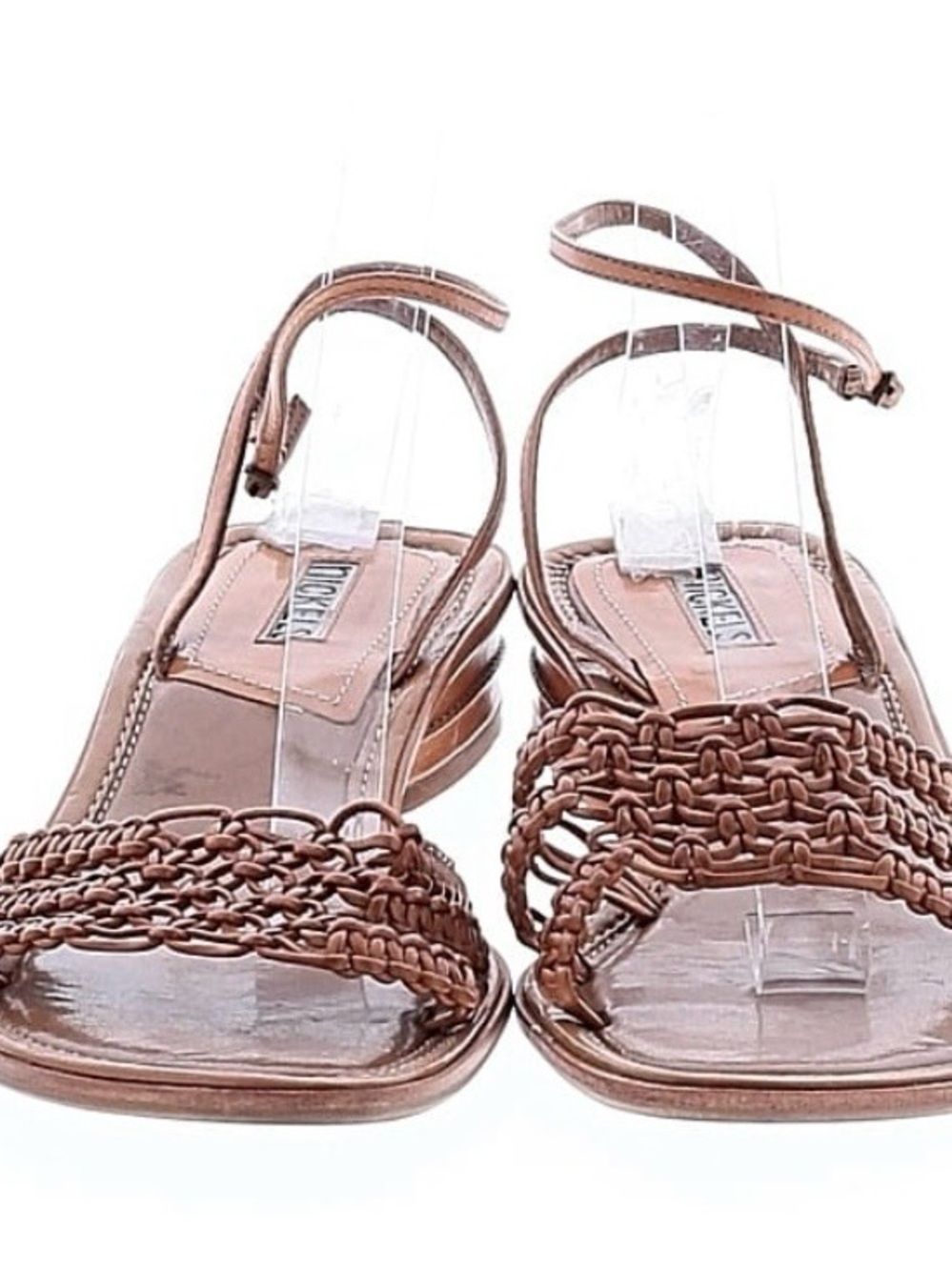 Nickels Brown Woven Ankle-Strap Sandals 9.5